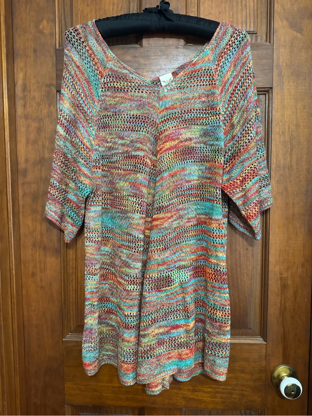 FADED GLORY COLORFUL KNIT TOP SIZE XL